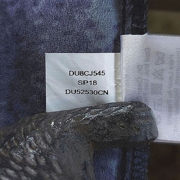 DKNY sheer sleeveless multicolour abstract pattern sleeveless blouse size M - Picture 8 of 14